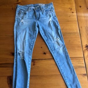 AG Denim Distressed Skinny Jeans